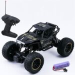 Wembley Rc Monster Truck Remote Control Car for Kids Rock Crawler 5 Function 1:18 Rc Car Toys for Boys 2Wd Offroad High Speed Remote Car Toys for Kids 5 Years 12 – Black