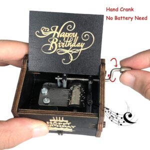 Sichumaria Happy Birthday Music Box Happy Birthday Merchandise Wooden Box Girl/Boy Birthday Gift Music Box. (Happy Birthday),1.97 x 1.5 In, Music