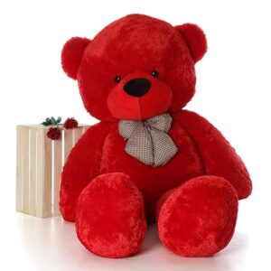 Niku 3 feet Teddy Bear Red Colour Soft Toy for Girls Kids Baby | Best Gift for Valentines, Birthday, Anniversary